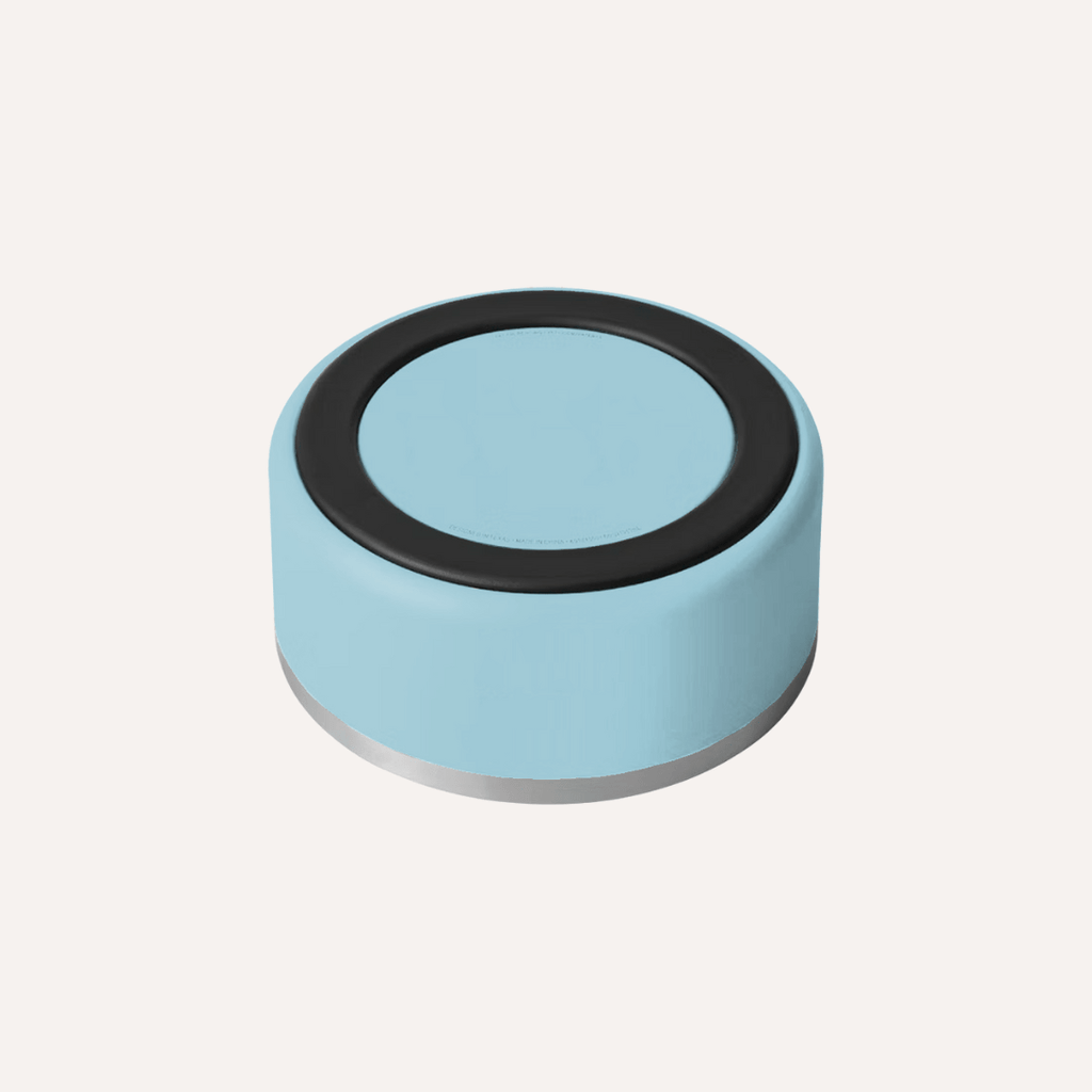 Stainless Steel Pet Bowl - Light Blue_Rubber Ring