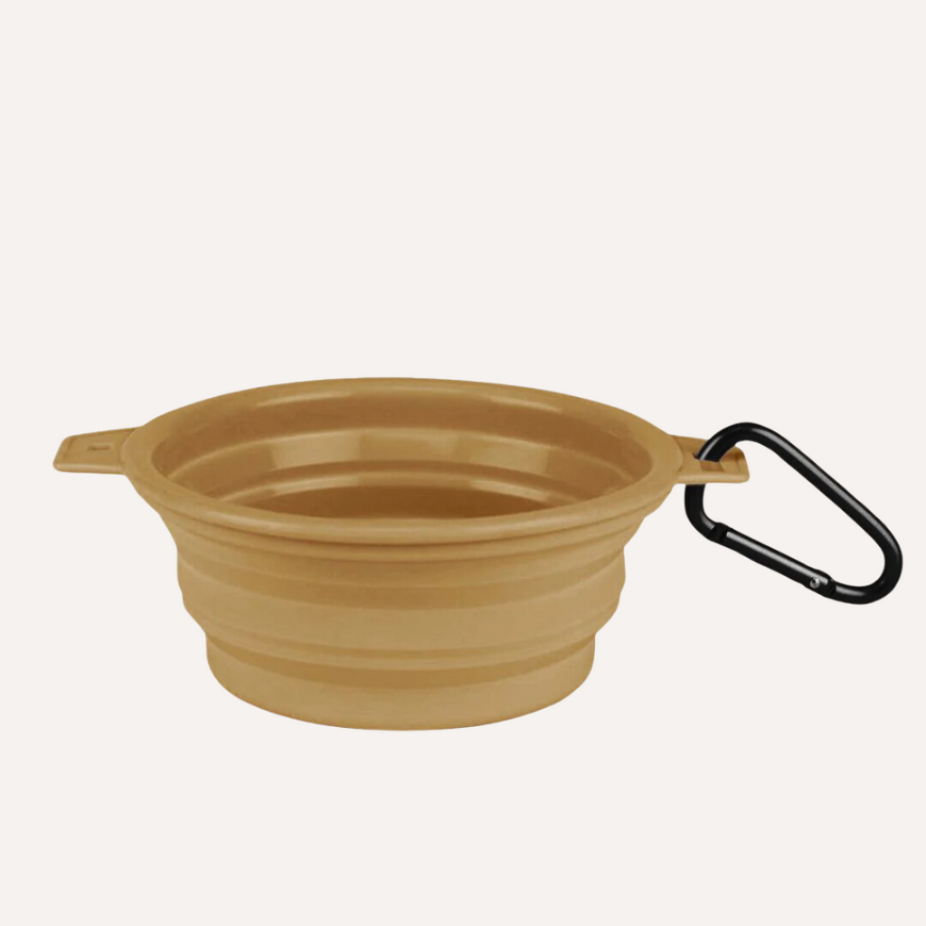 Travel-Collapsible-Pet-Bowl-with-Clip-khaki