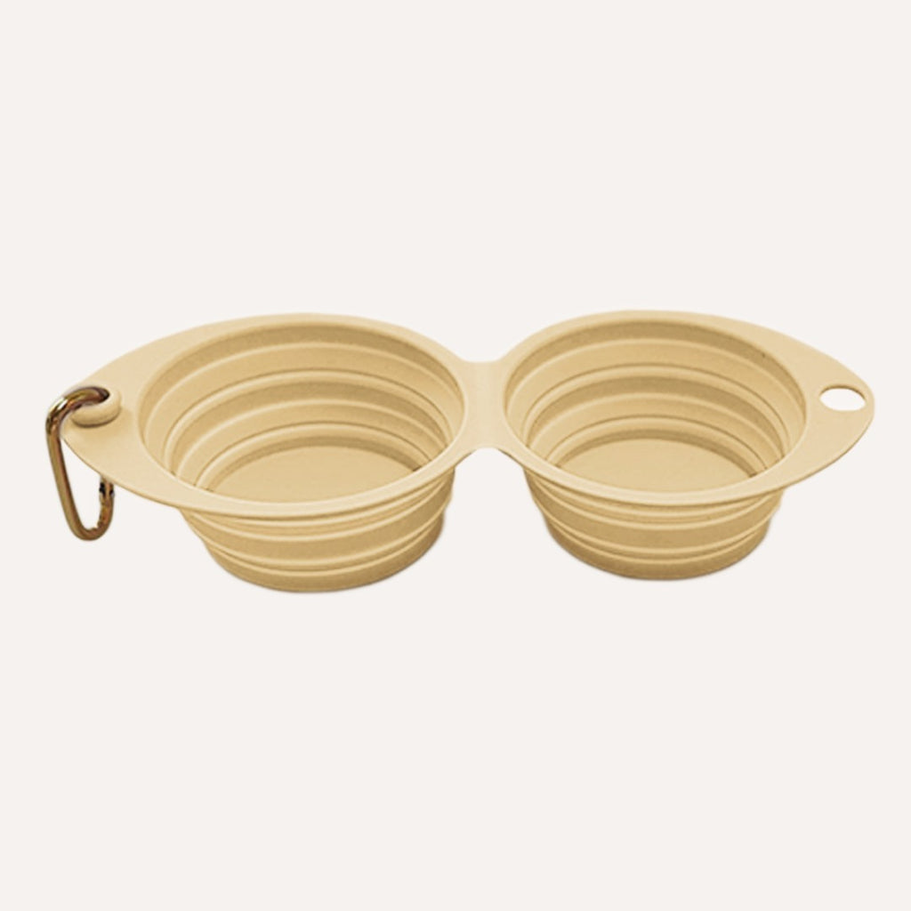 Travel-Collapsible-Double-Pet-Bowl-with-Clip-banana