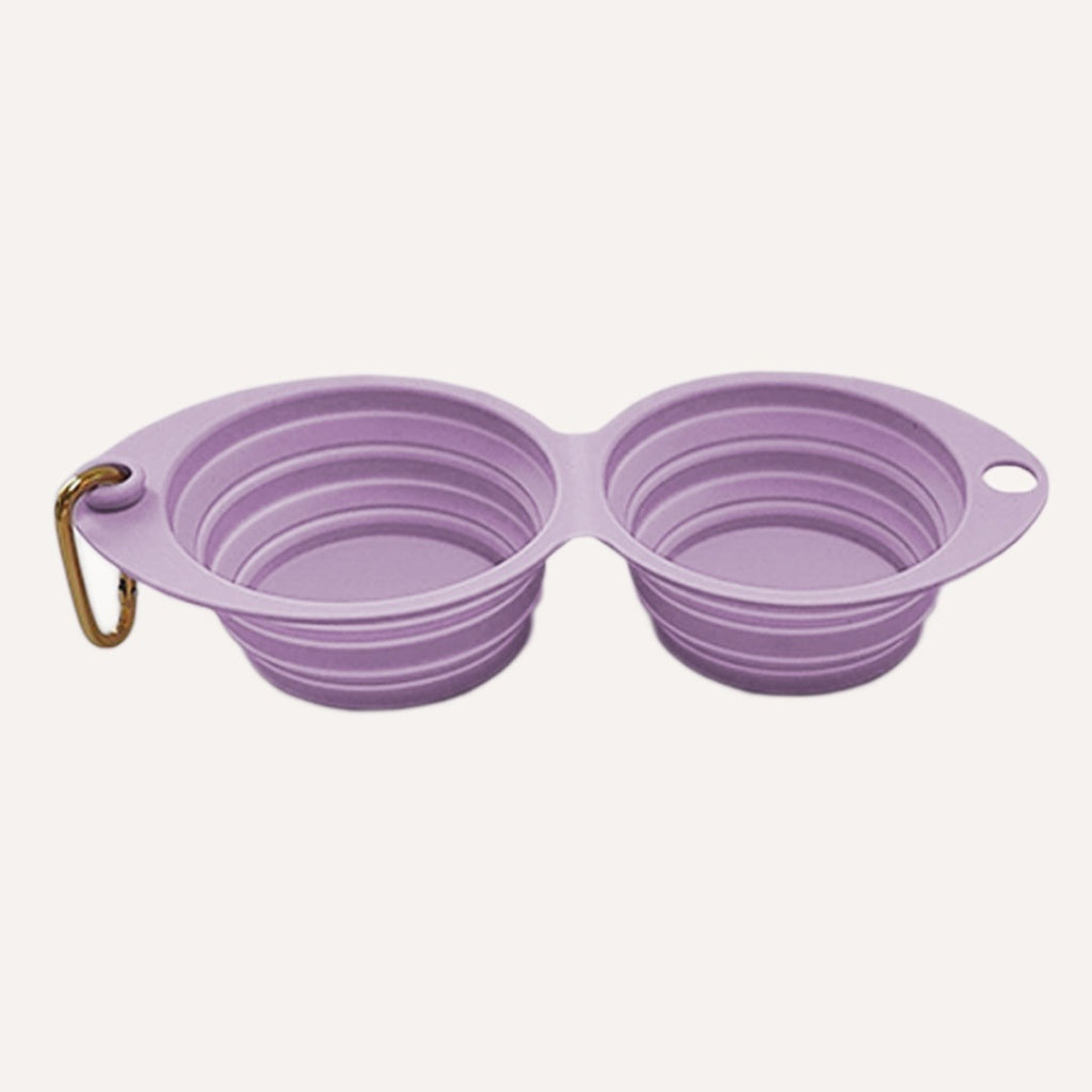Travel-Collapsible-Double-Pet-Bowl-with-Clip-lilac